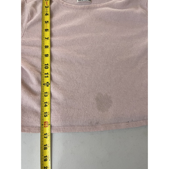 Reformation Cropped Sweater M Coquette Minimalist Capsule Quiet Luxury Old Money - Picture 10 of 14